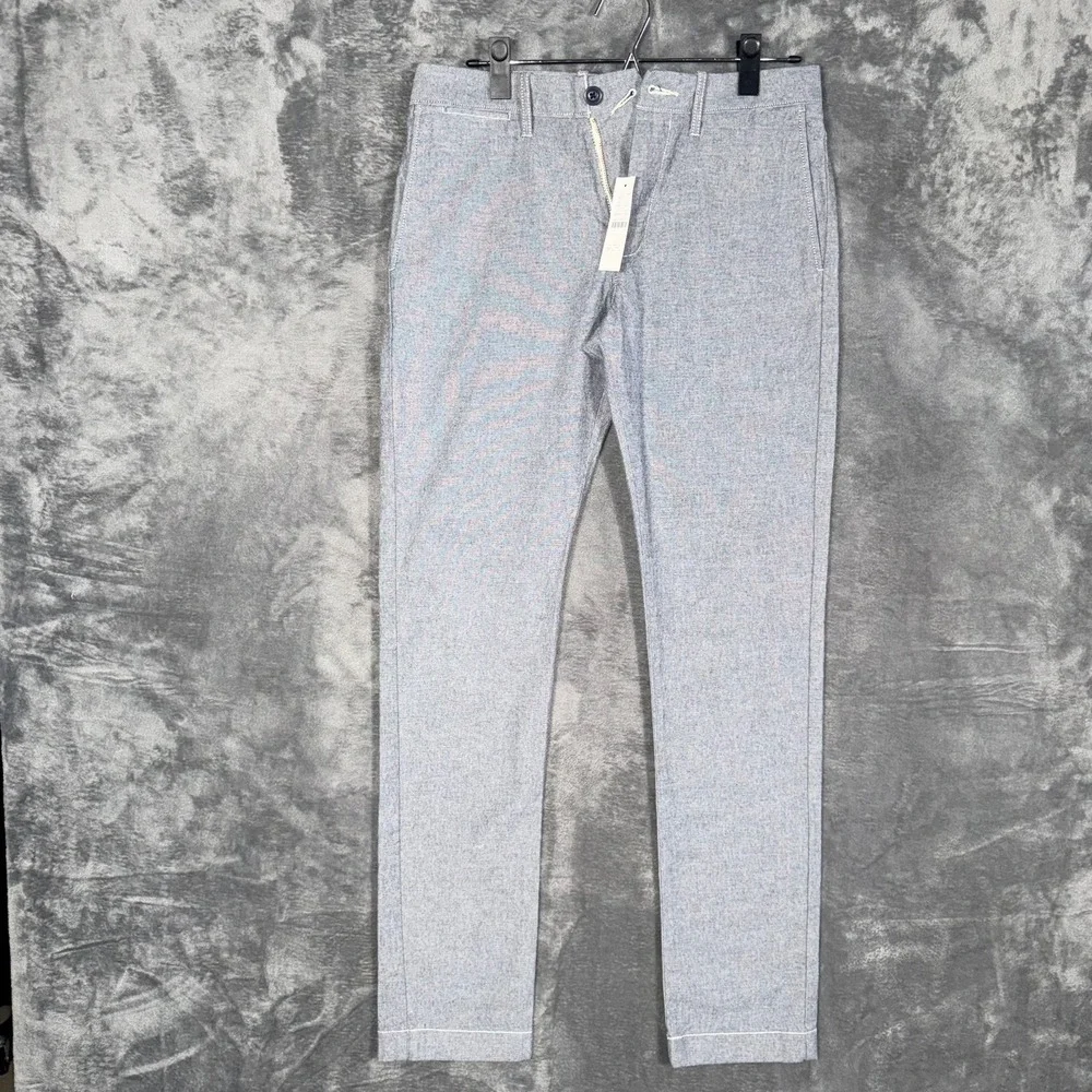 J.Crew Mens 484 Slim Fit Chino Pants Size 28x32‎ Blue Stretch Flat Front
